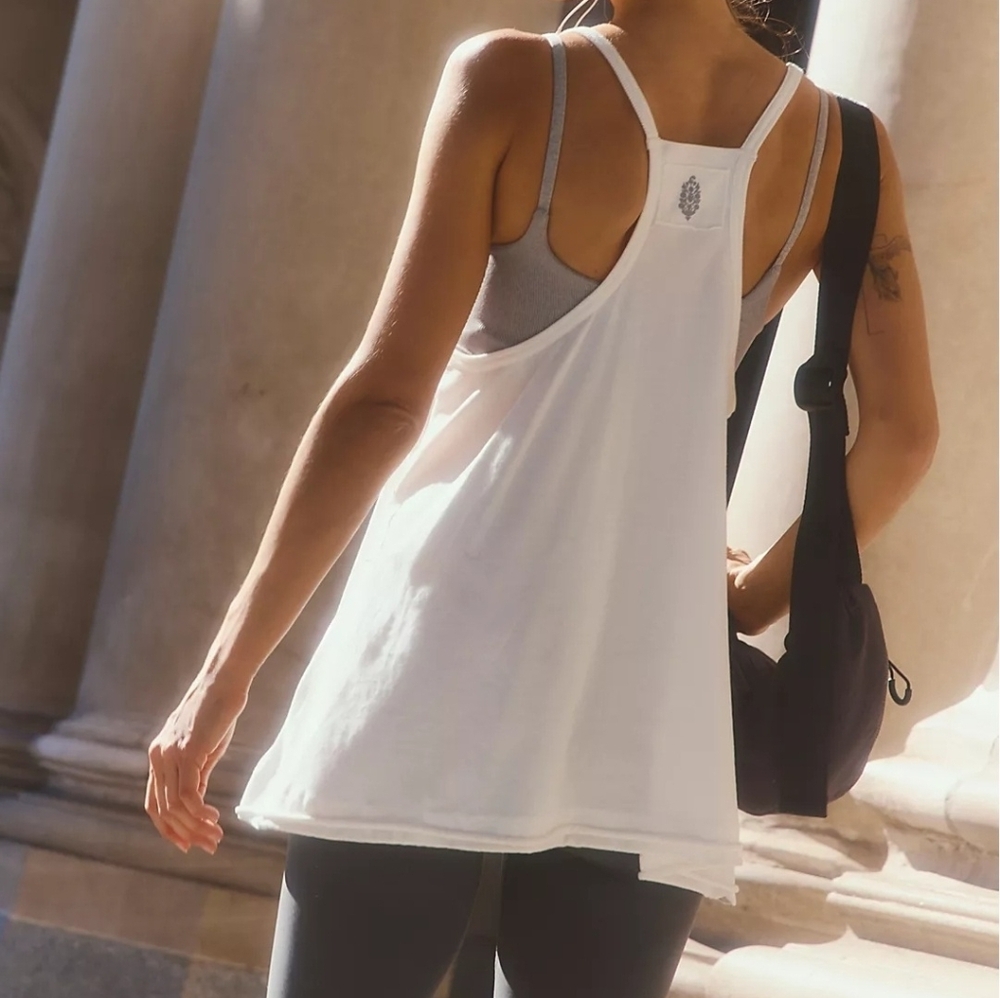 FP Movement Square Up Tank ~ Field Goal Green With Pockets ~ Small - Picture 4 of 4